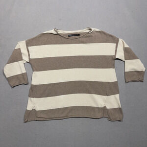 GUDRUN SJODEN Sweater Cotton Women‎ Small Lagenlook 3/4 Sleeve Stripes